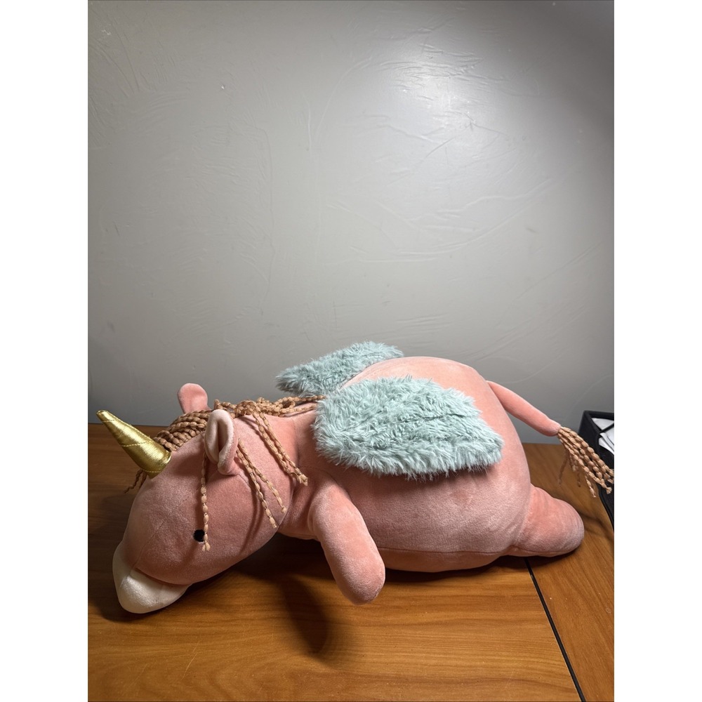 Pegasus Unicorn Pink Weighted Pillowfort Plush Stuffed Animal Pillow Target 20"